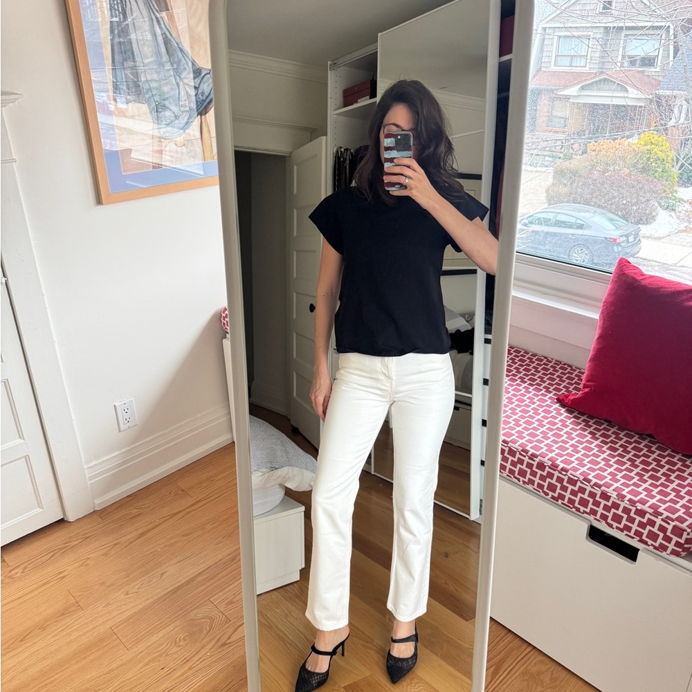 Reformation - Cynthia High Rise Straight Jean in White